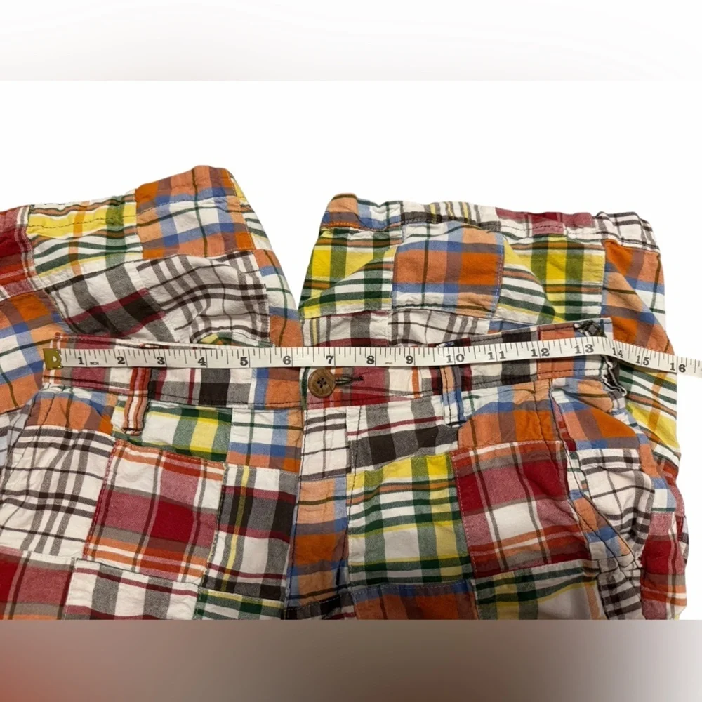 Vintage Old Navy Boys 14 Husky Patchwork Plaid Shorts
